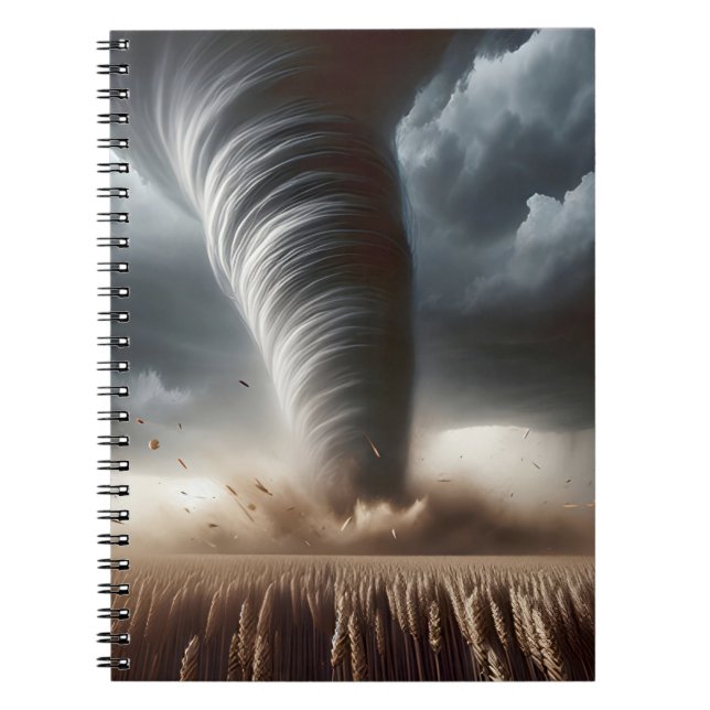 Tornado In a Midwest Wheat Field Notebook (Front)
