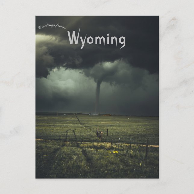 Tornado in Wyoming Postcard (Front)