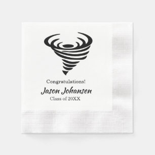 Tornado Mascot School Graduation Napkin Reunion