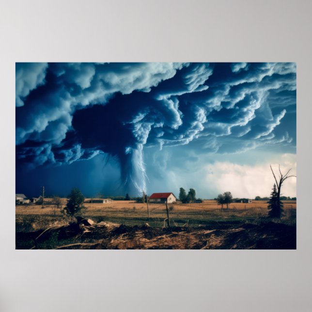 Tornado Nature Force Unleash Power Earth Disaster Poster (Front)