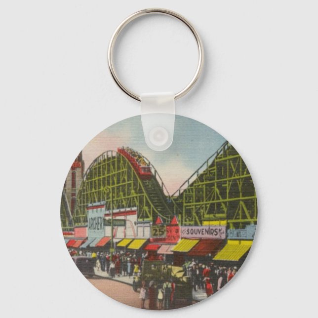 Tornado Roller Coaster - Coney Island NY /The Bobs Keychain (Front)