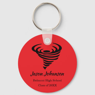Tornado School Mascot Graduation Reunion Keychain