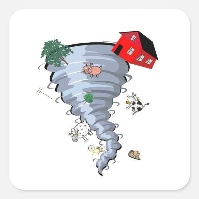 Tornado Square Sticker (Front)
