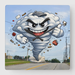 Tornado Square Wall Clock