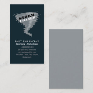Tornado - Storm Chaser Design, Meteorologist Business Card