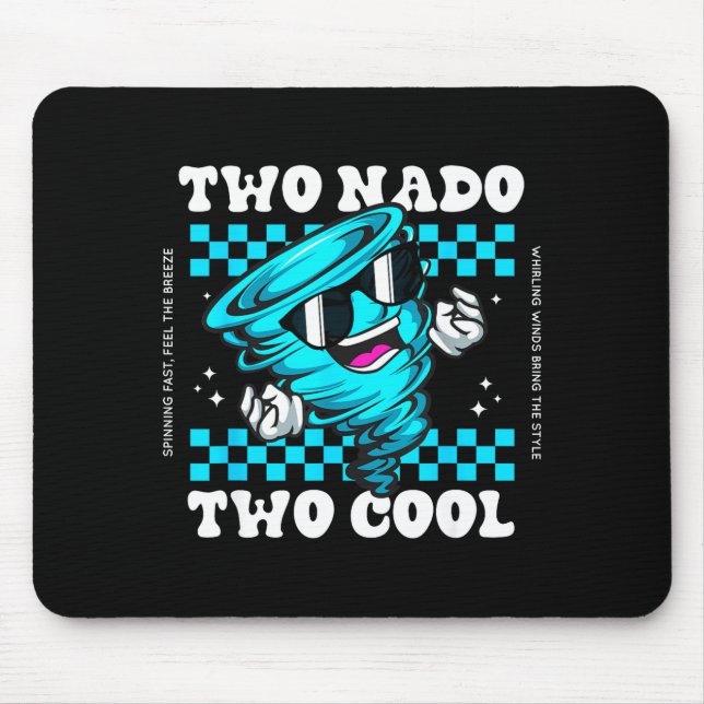 Tornado Two Year Old Boy Birthday Two-nado 2nd Bda Mouse Pad (Front)
