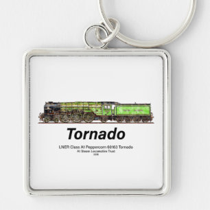 Tornado Vintage Steam Train English Locomotive  Keychain