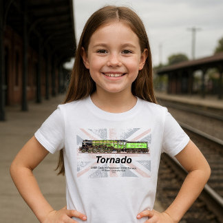 Tornado Vintage Steam Train English Locomotive  T-Shirt