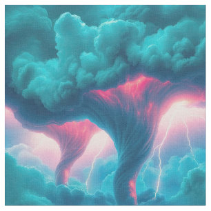 Tornadoes Storm Clouds Lightning Fabric