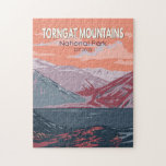 Torngat Mountains National Park Canada Vintage Jigsaw Puzzle<br><div class="desc">Torngat Mountains National Park vector art design. In the park you can see polar bears and caribou roam amid some of Earth's oldest rocks.</div>