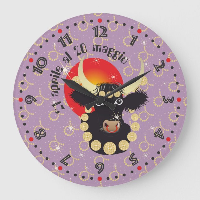 Toro 21 aple al 20 maggio Orologio Large Clock (Front)