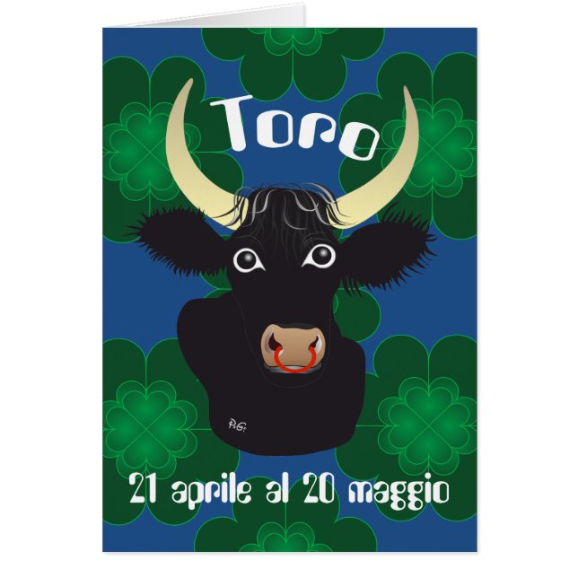 Toro 21 aprile al 20 maggio Biglietti d'auguri (Devant)