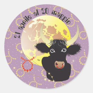 Toro 21 aprile al 20 maggio Etichetta Classic Round Sticker