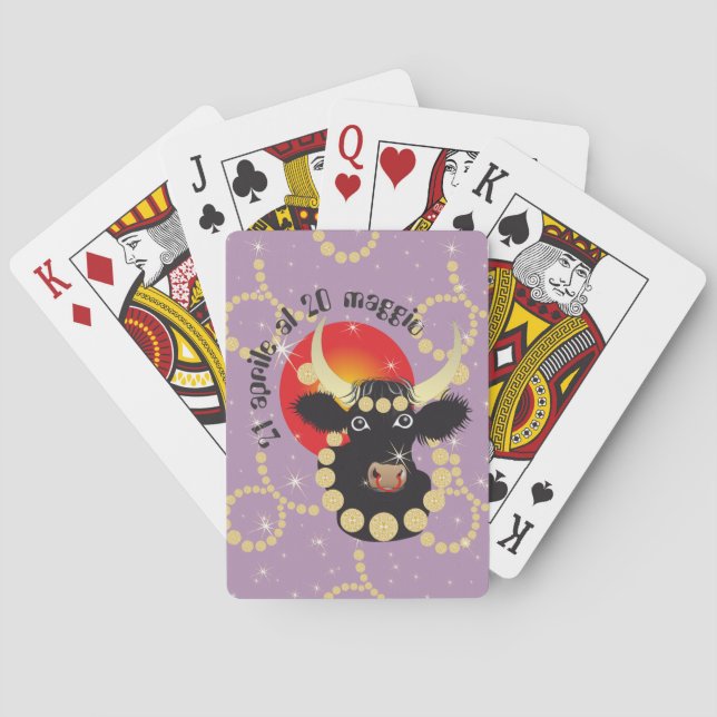 Toro 21 aprile al 20 maggio Giochi di carte Playing Cards (Back)