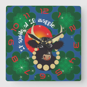 Toro 21 aprile al 20 maggio Orologio Square Wall Clock