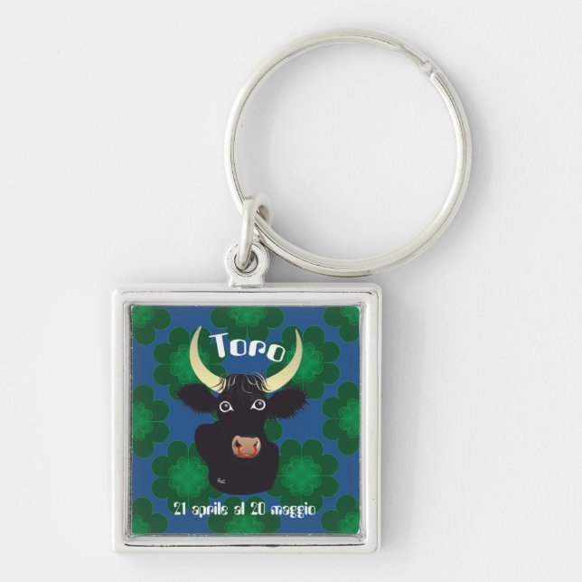 Toro 21 aprile al 20 maggio Portachiavi Keychain (Front)