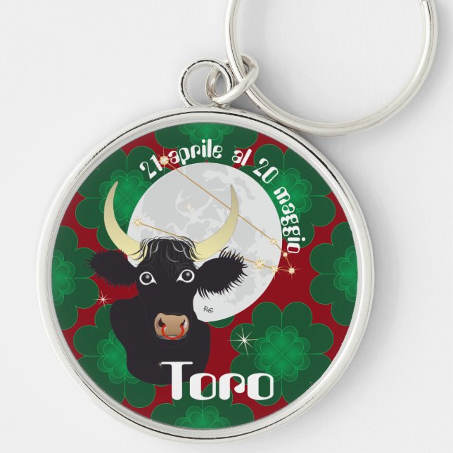 Toro 21 aprile al 20 maggio Portachiavi Keychain (Front)