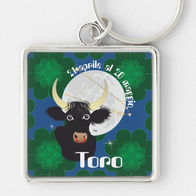 Toro 21 aprile al 20 maggio Portachiavi Keychain (Front)