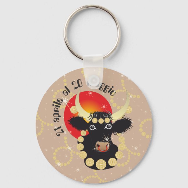 Toro 21 aprile al 20 maggio Portachiavi Keychain (Front)
