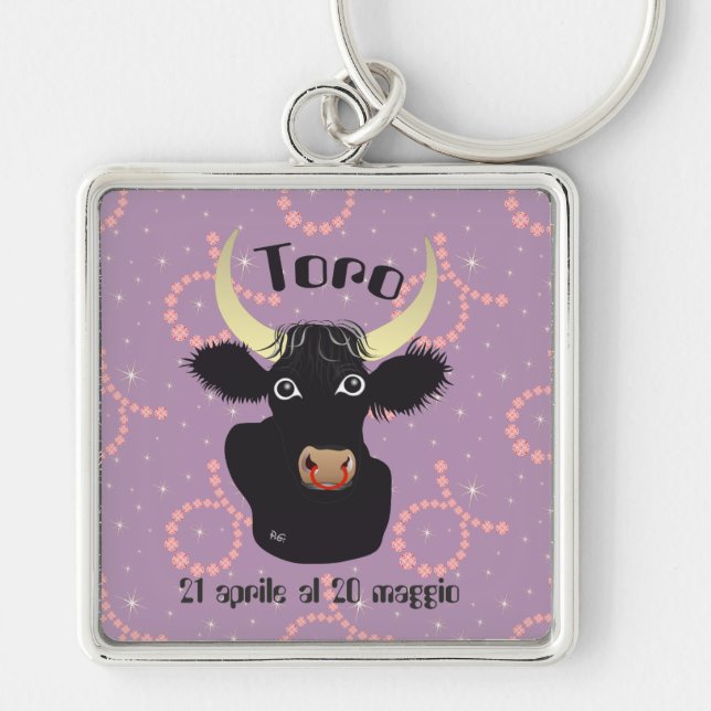 Toro 21 aprile al 20 maggio Portachiavi Keychain (Front)