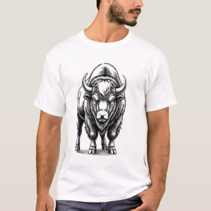 Toro Oscuro de Líneas Intrincadas 01 T-Shirt