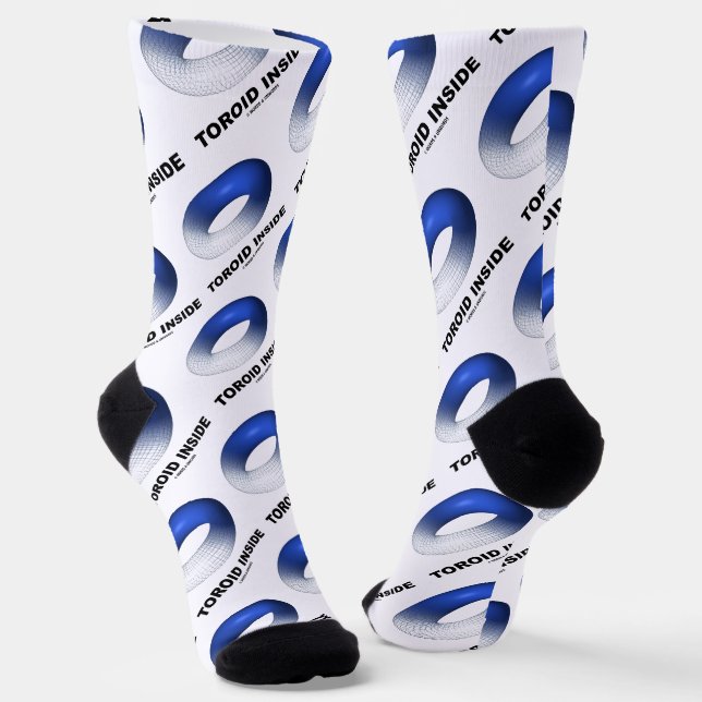 Toroid Inside (Blue Torus) Socks (Angled)