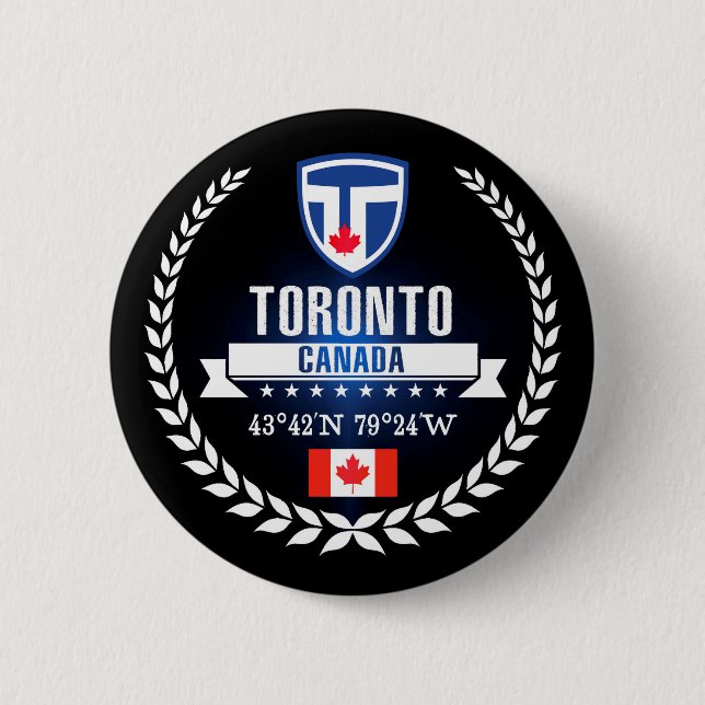 Toronto 2 Inch Round Button (Front)