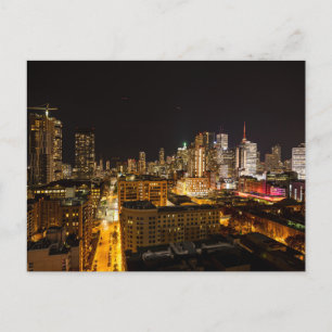 Toronto at night postcard