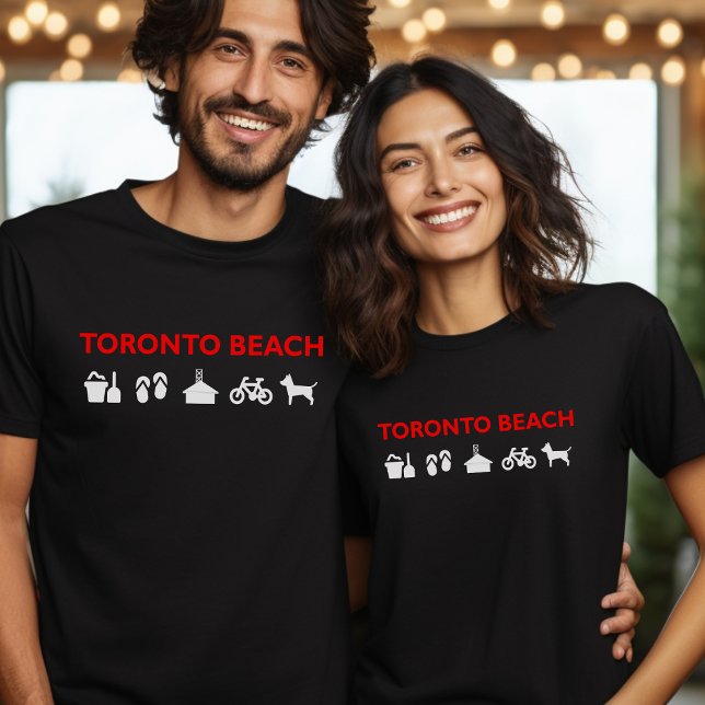 Toronto Beach Icons Dark Color T-Shirt (Creator Uploaded)