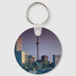 Toronto, by night, Ontario, Canada Keychain