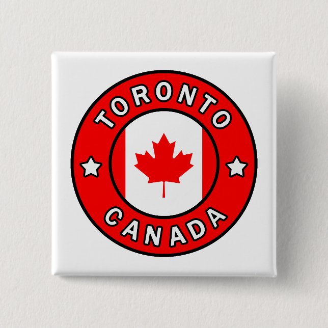 Toronto Canada 2 Inch Square Button (Front)