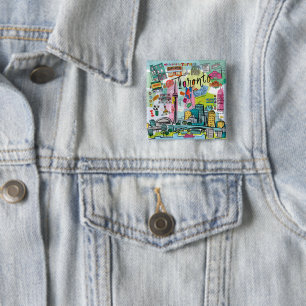 Toronto, Canada 2 Inch Square Button