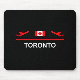 Toronto Canada Airport Plane Dark Colour Mouse Pad