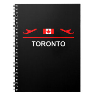 Toronto Canada Airport Plane Dark Colour Notebook