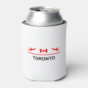 Toronto Canada Airport Plane Light-Color Can Cooler