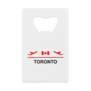Toronto Canada Airport Plane Light-Color Credit Card Bottle Opener