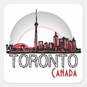 Toronto Canada artistic skyline stickers