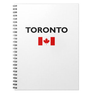 Toronto Canada Canadian Flag Light-Colour Notebook