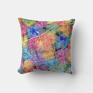 Toronto Canada City Map Throw Pillow