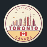 Toronto Canada City Skyline Emblem Magnet<br><div class="desc">Toronto minimalist,  colourful art design featuring monuments and landmarks of the city in Canada.</div>