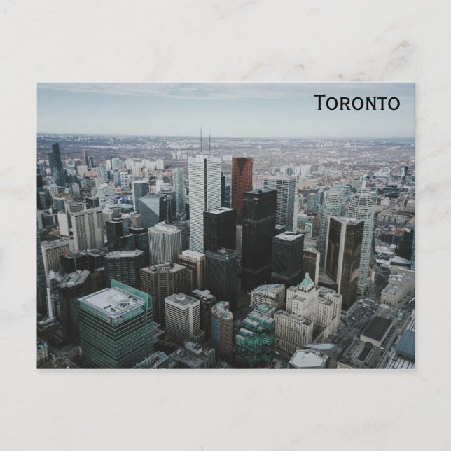 Toronto Canada City Skyline Travel Photo Postcard (Front)