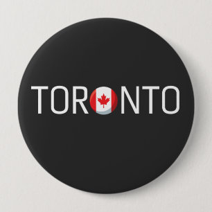 Toronto Canada Flag  4 Inch Round Button