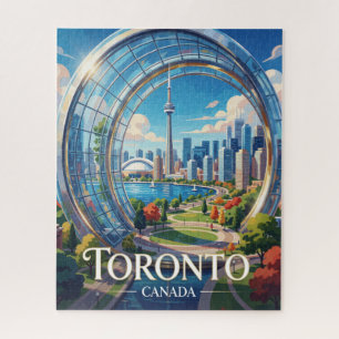 Toronto Canada Lake Ontario Skyline Travel Jigsaw Puzzle