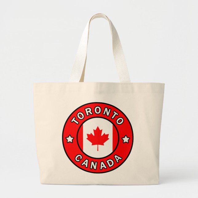 Toronto Canada Large Tote Bag (Front)