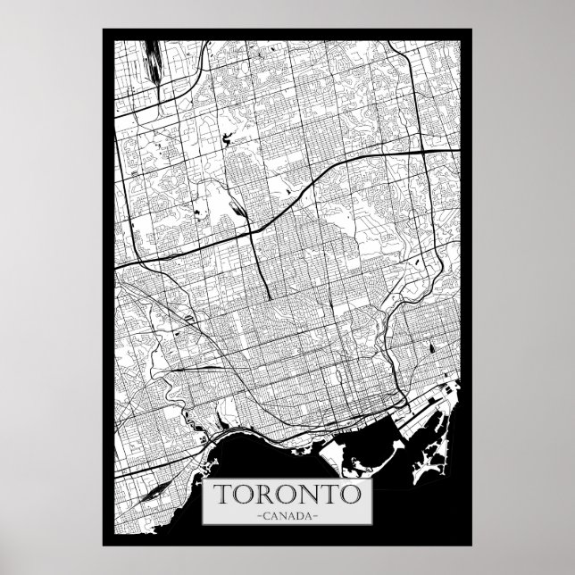 Toronto Canada Map Poster (Front)
