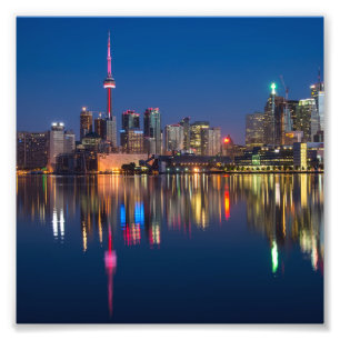 Toronto Canada night cityscape Photo Print