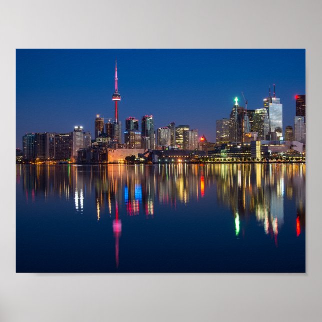 Toronto Canada night cityscape Poster (Front)