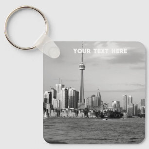 Toronto Canada Ontario Black White Vintage  Keycha Keychain