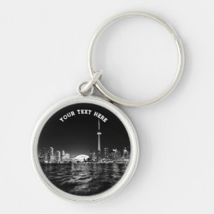 Toronto Canada Ontario Black White Vintage Keychai Keychain