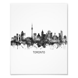 Toronto Canada Skyline BW Photo Print